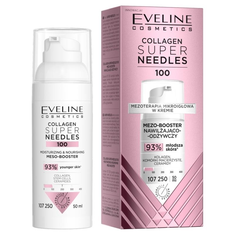 Eveline collagen super needles 100 meso-booster idratante e nutriente 50 ml