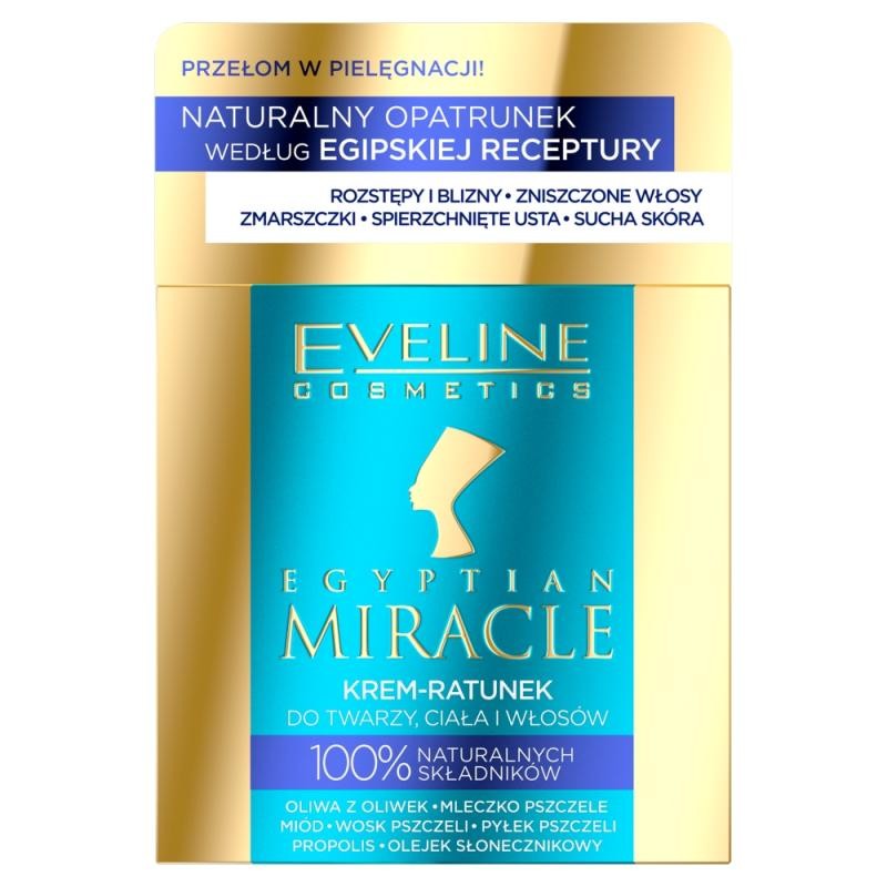 Eveline crema miracolosa egiziana, crema salvavita per viso, corpo e capelli 40 ml