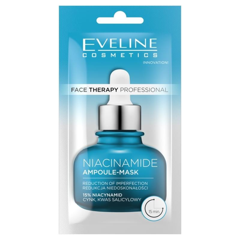 Eveline fiala maschera viso alla niacinamide face therapy da 8 ml