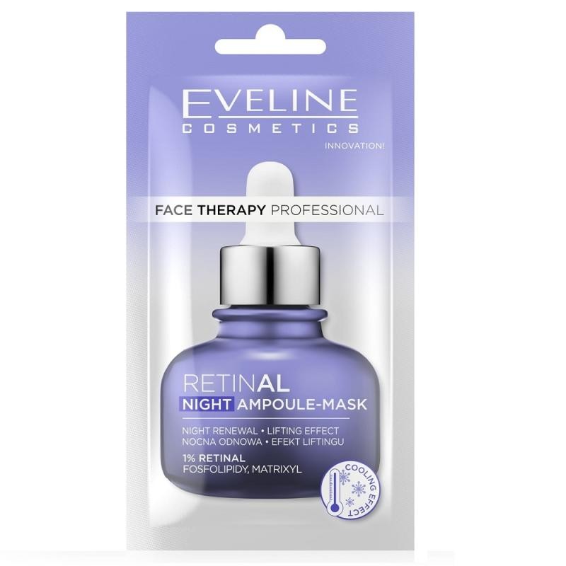 Eveline face therapy professional ampoule-mask maschera retinica da notte 8 ml