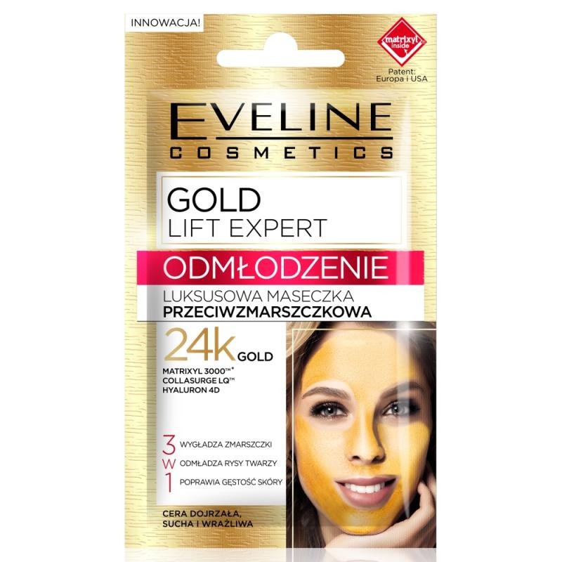 Eveline maschera antirughe gold lift expert 3 in 1 7 ml