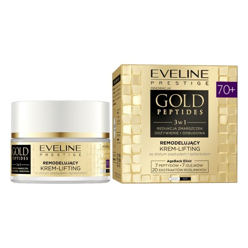 Eveline crema rassodante lifting ai peptidi d'oro 70+ 50 ml