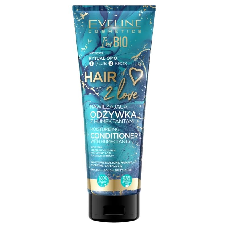 Eveline balsamo umettante hair 2 love per capelli secchi e danneggiati 250 ml