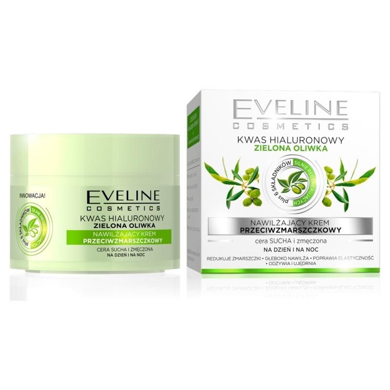 Eveline crema idratante antirughe giorno e notte green olive 50ml