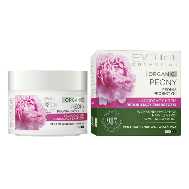 Eveline crema antirughe lenitiva alla peonia biologica 50 ml