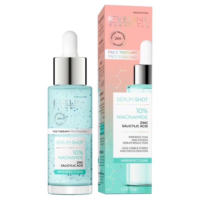 Eveline siero shot 10% niacinamide trattamento per imperfezioni 30 ml