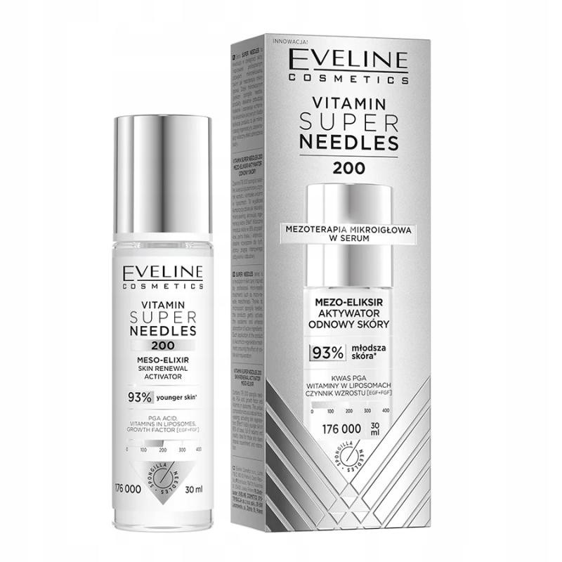 Eveline vitamin super needles 200 meso-elixir attivatore del rinnovamento cutaneo 30 ml