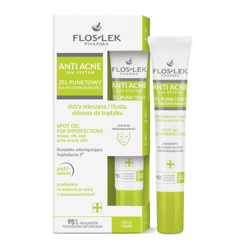 Floslek sistema anti-acne 24h gel localizzato per imperfezioni 20 ml