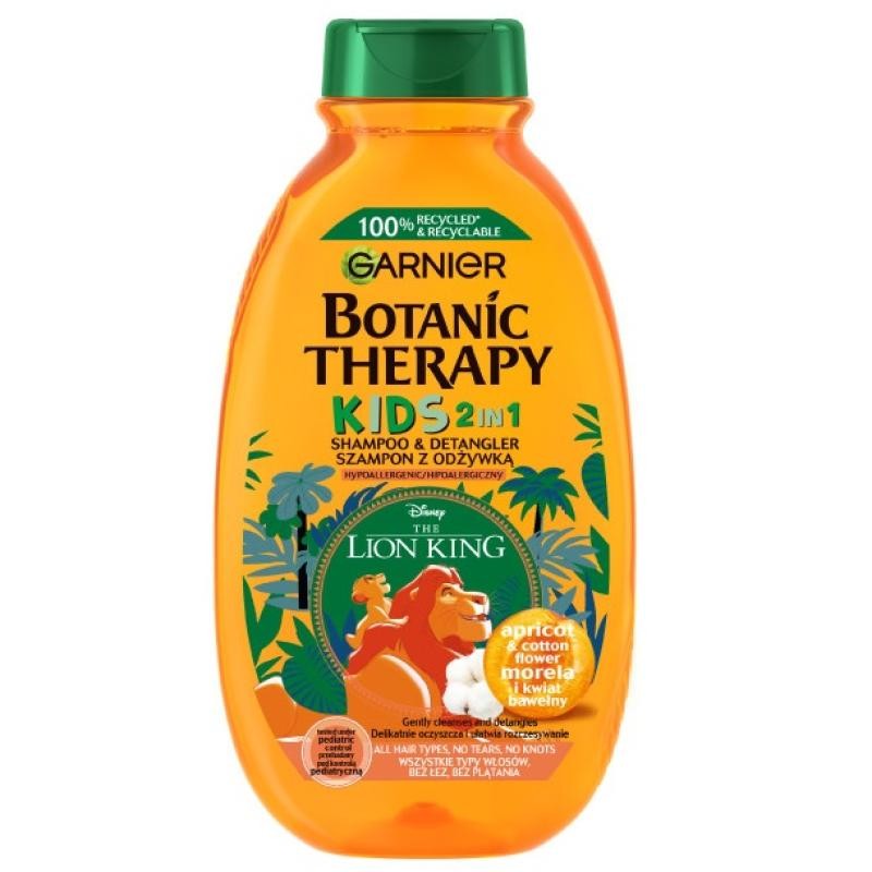 Garnier shampoo per capelli per bambini botanic therapy con balsamo il re leone 250 ml