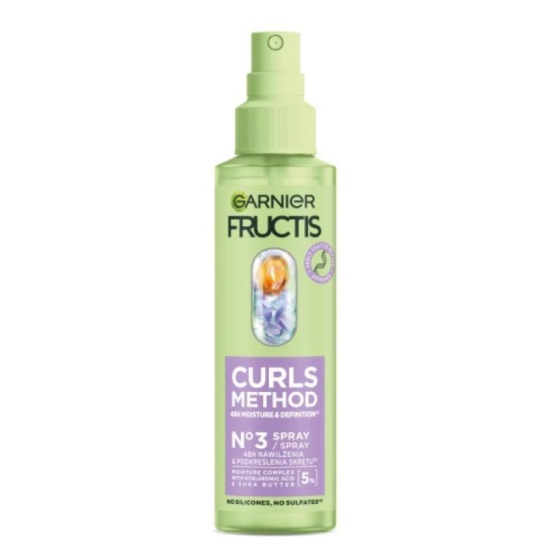 Garnier spray idratante e rinfrescante per ricci fructis curls method 150 ml