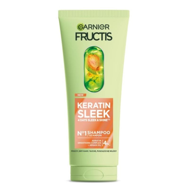 Garnier shampoo per capelli fructis keratin sleek shampoo 200 ml