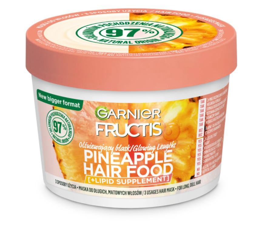 Garnier maschera hair food per capelli lunghi e spenti all'ananas 400ml