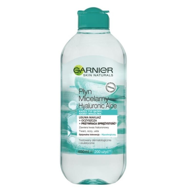 Garnier fluido micellare all'aloe ialuronico per tutti i tipi di pelle 400 ml