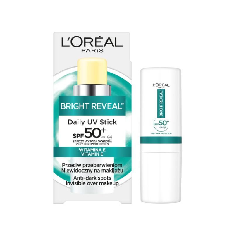 L'oreal stick solare bright reveal daily uv stick con protezione spf 50+ 9 ml