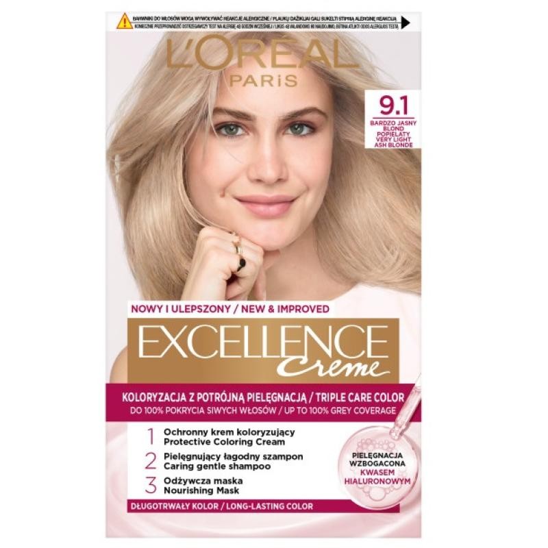L'oreal tinta per capelli excellence creme 9.1 bj blond pop