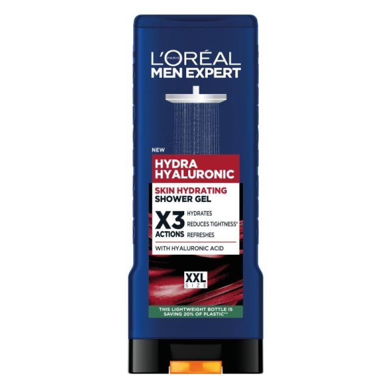 L'oreal men expert hydra gel doccia idratante all'acido ialuronico 400 ml