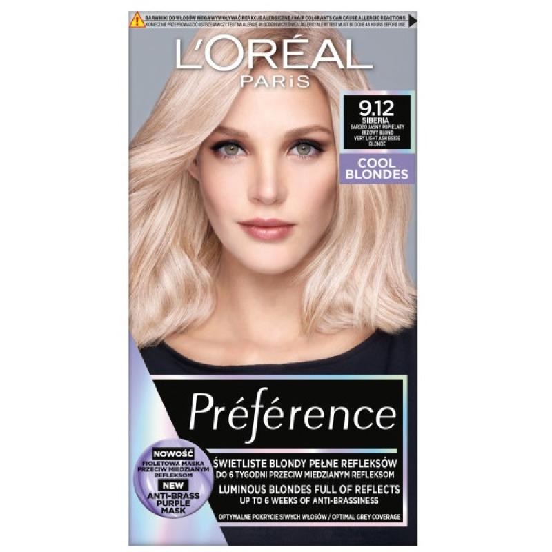 L'oreal tintura per capelli preferenza 9.12 siberia