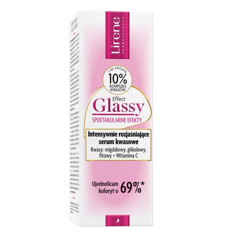 Lirene siero acido illuminante intensivo per il viso effect glassy 30 ml