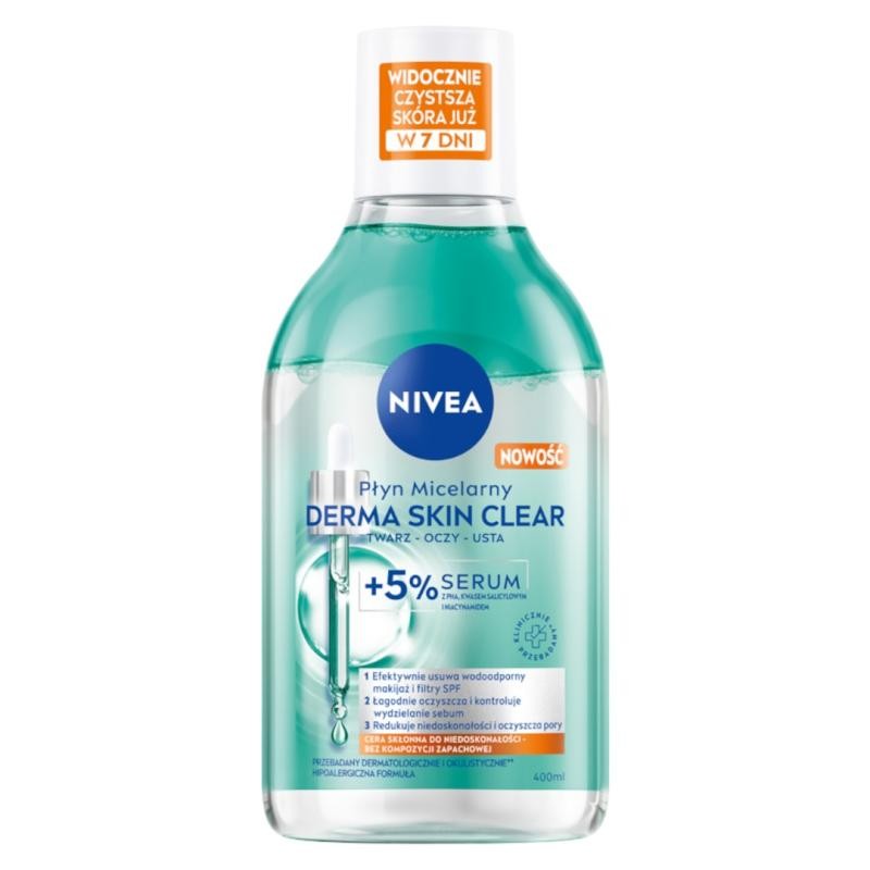 Nivea derma skin clear fluido micellare struccante con siero al 5% 400 ml