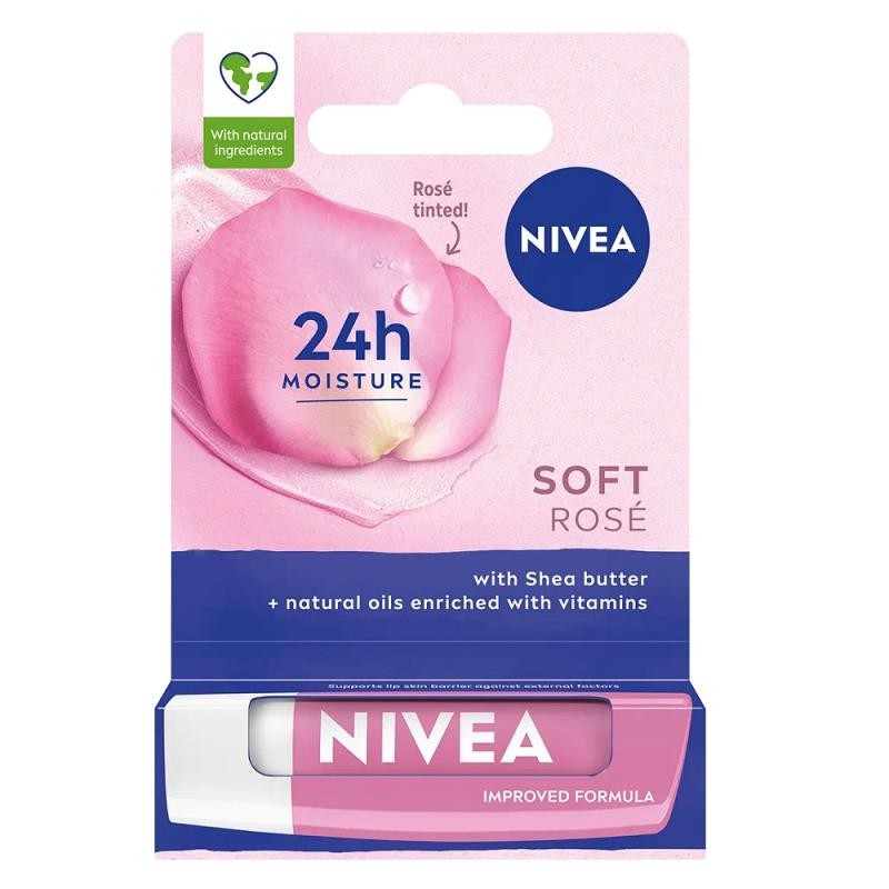 Nivea rossetto nutriente soft rose 4,8 g