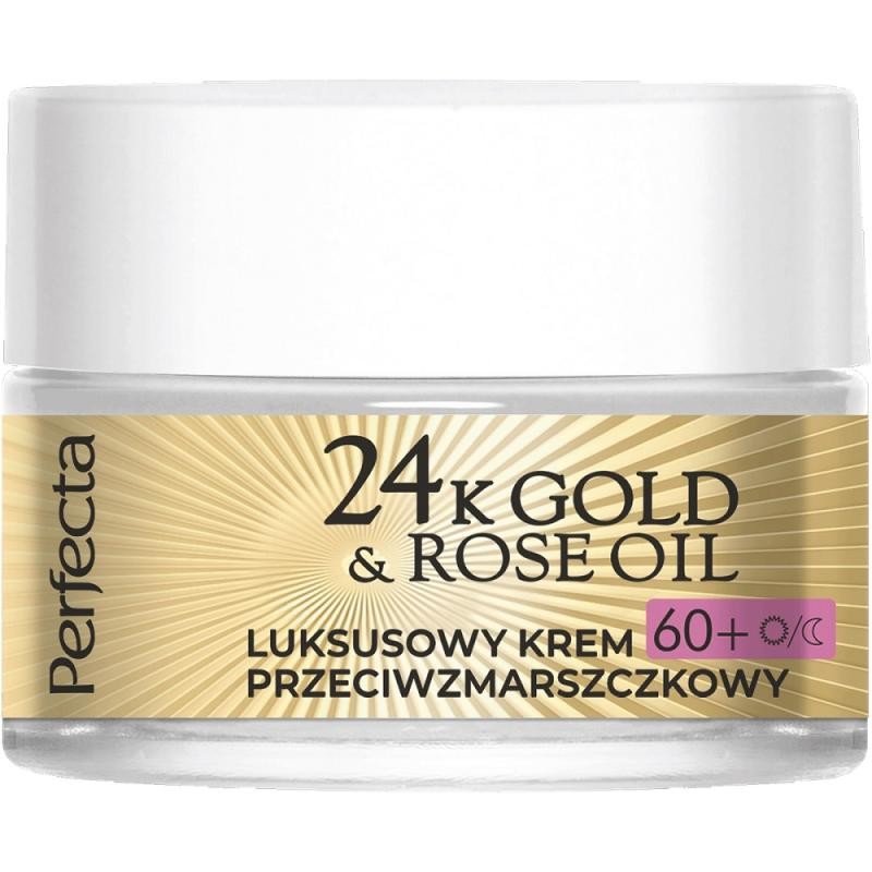 Perfecta crema antirughe all'oro 24k e olio di rosa 60+ 50 ml