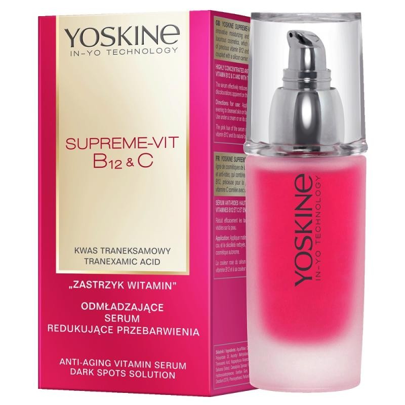 Yoskine siero antirughe supreme vit. B12 e vit. C che riduce le discromie 30 ml