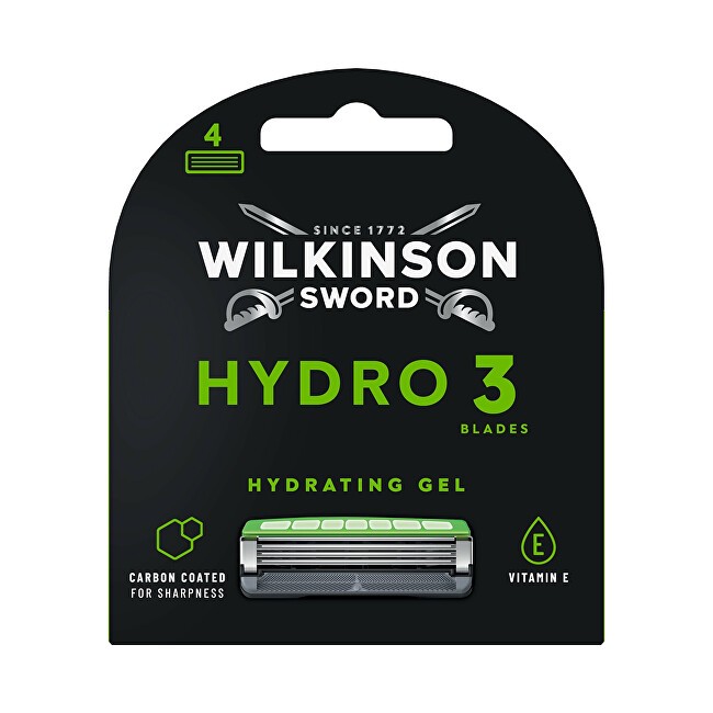 Wilkinson Sword Testine di ricambio Hydro 3 Black Edition 4 pezzi uomo