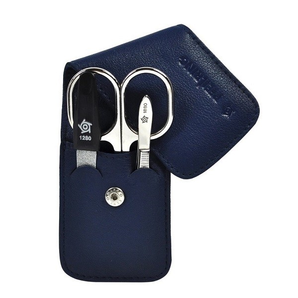 Pfeilring Solingen Set da viaggio per manicure 3 pezzi blu donna