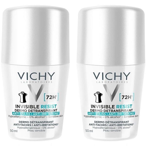 Vichy Set di deodoranti a sfera Invisible Resist 72H Antitraspirante 2 x 50ml donna