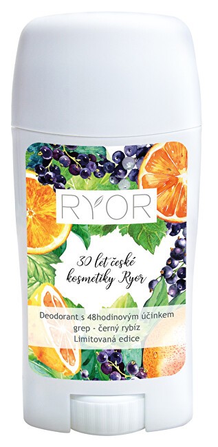RYOR Deodorante effetto 48 ore al profumo di pompelmo e ribes nero 50ml donna