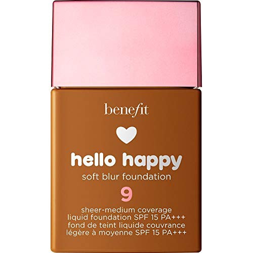 Benefit Hello Happy Soft Blur Matte Finish Liquid Foundation 09 Deep Neutral SPF 15 30ml donna