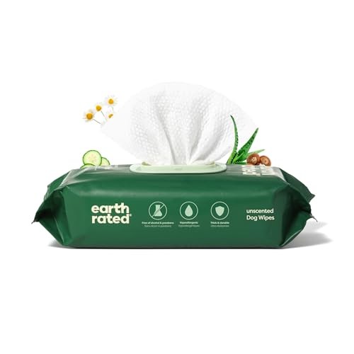 Earth Rated PET WIPES bio without perfume 100 unit unisex