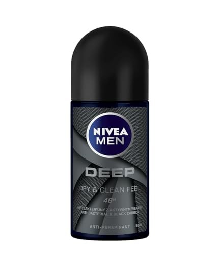 NIVEA Men Antitraspirante rollon antibatterico profondo con carbone attivo 50ml