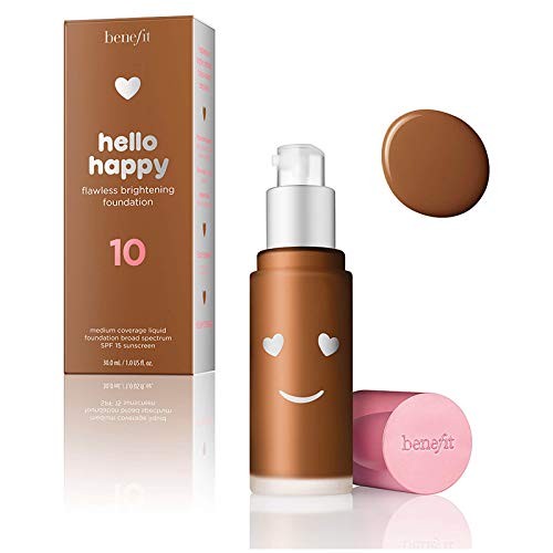 Benefit Hello Happy Brightening Liquid Foundation 10 Deep Warm SPF 15 30ml donna