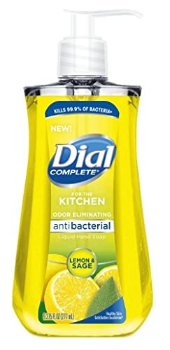 Dial Antibacterial Kitchen Lemon Sage Liquid Soap For Hands 221ml unisex