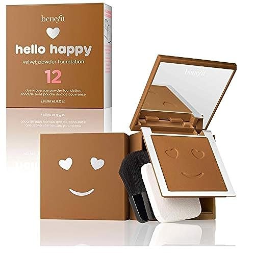Benefit Hello Happy Velvet Matte Finish Compact Foundation 12 Dark Warm 7 g donna