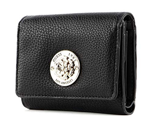 Guess Belle Leather Wallet Small Black donna
