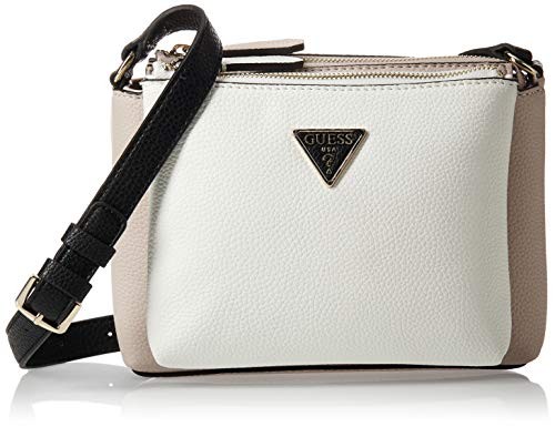 Guess Becca Leather Crossbody Bag White donna