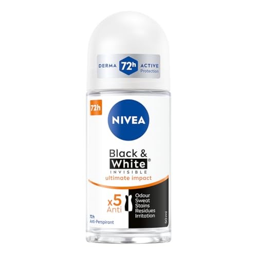 NIVEA Black White Invisible Ultimate Impact Antitraspirante femminile rollon 50ml