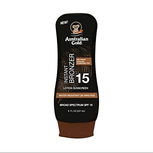 Australian Gold SUNSCREEN SPF15 lotion with bronzer 237ml unisex 237ml
