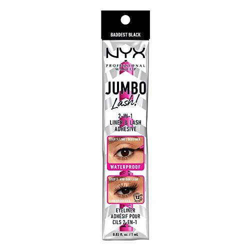 Nyx Professional Make Up JUMBO 2IN1 eyeliner and false eyelash adhesive nblack unisex 8gr
