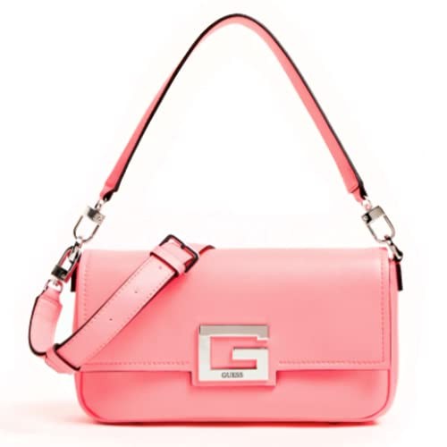Guess Brightside Polyurethane Bag 4G Logo Neon Pink donna