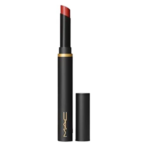 MAC Powder Kiss Velvet Blur Slim Stick Lipstick Rossetto idratante 2 g donna 877 Devoted To Chili