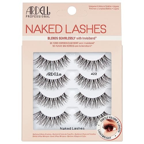Ardell Naked Lashes 422 4 pz Ciglia finte per un aspetto naturale Nero Donna
