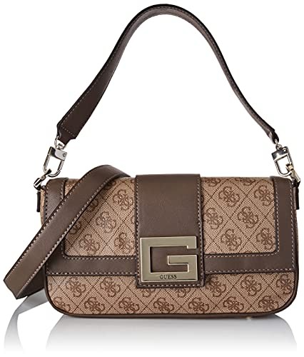 Guess Brightside Polyurethane Bag 4G Logo Latte donna