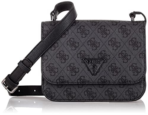 Guess Noelle Polyurethane Belt Magnetic Clip Crossbody Bag Black 14 x185 x7 cm donna