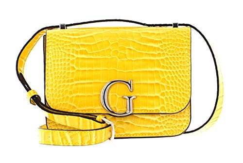 Guess Corily Leather Crossbody Bag Yellow 185 x 145 x 7 cm donna