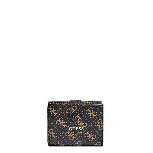 Guess Tyren Polyester Wallet Small Trifold Brown donna
