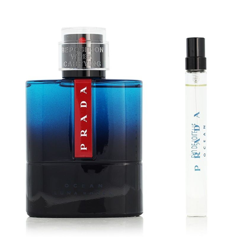 Prada Luna Rossa Ocean EDT Refillable 100ml + EDT MINI 10ml uomo Confezione regalo EDT uomo