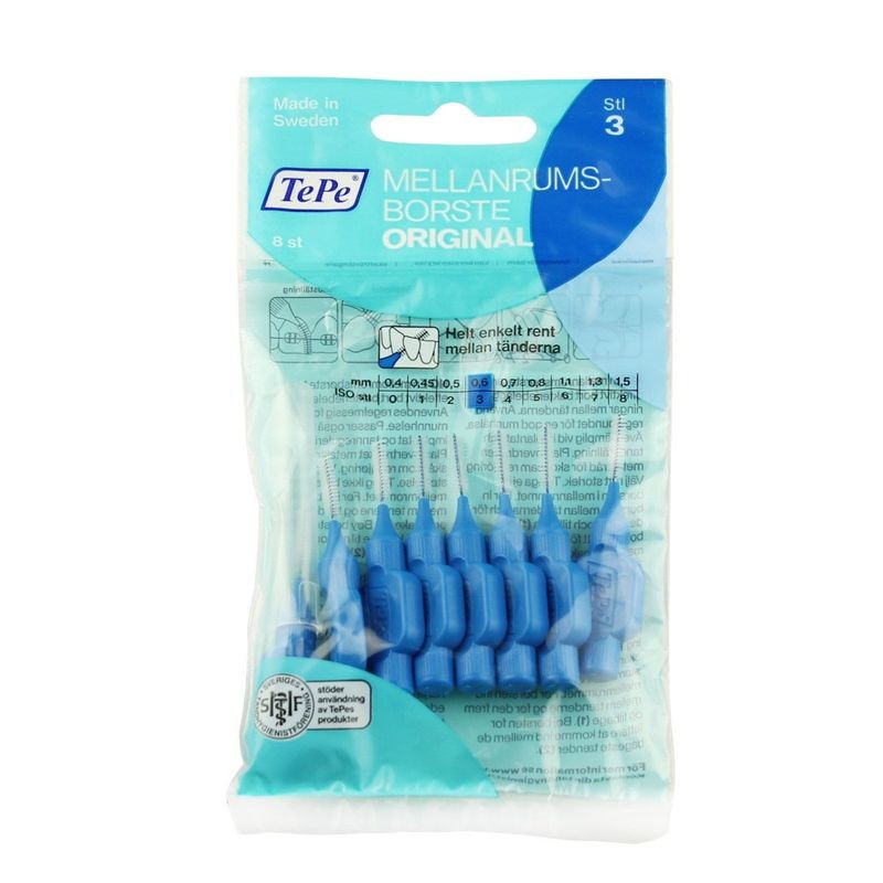 TePe Interdental Brush Normal 06 mm blue 8 pcs interdental toothbrushes donna